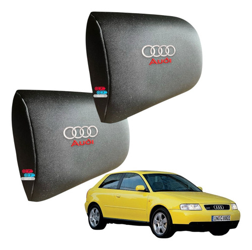 Par De Cojines Almohadillas Logo Audi A3 1996 Negro