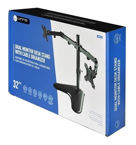 Base Estatica Unno Tekno Doble Monitor Tv 12 A 32