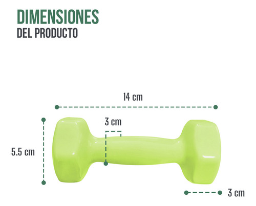 Set Mancuernas Vinílicas 3 Pares De 1,3, 5 Lb Con Rack Tayga Color Negro