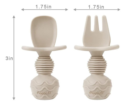 Pandaear Cucharas De Silicona Para Bebés Y Utensilios Para N