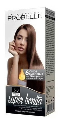  Kit Coloração Creme Super Bonita Probelle 50ml Tom 5.0