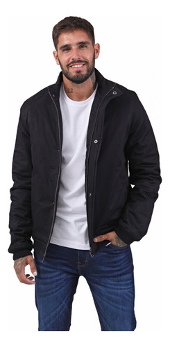 Campera Hombre Bravo Jeans Benji Negra T. S Al 3xl