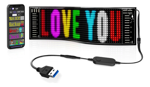 Letrero Led Publicidad Brillo, Usb Flexible 5v Bluetooth Apl