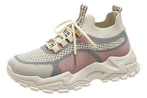 Zapatillas De Tenis Transpirables Color Block Para Mujer