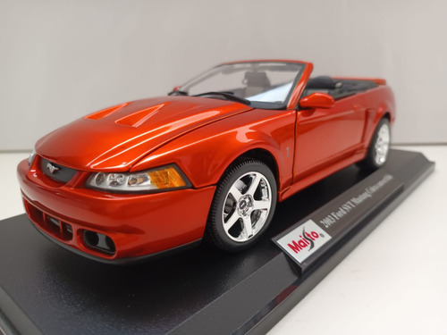 Maisto 2003 Ford Svt Mustang Cobra Convertible 1:18 Naranja Naranja (Usado)