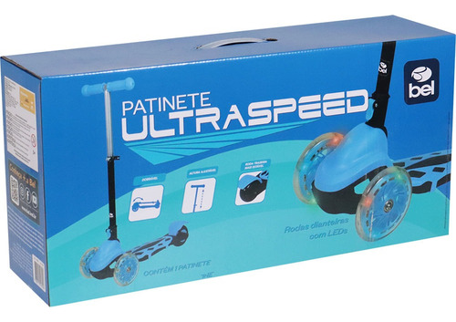 Patinete Infantil Regulável Ultraspeed Bel Cor Azul-aço Nenhum