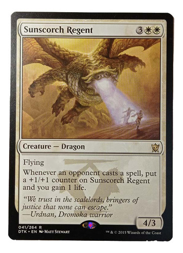 Carta Magic Sunscorch Regent [tarkir] Mtg Dragon