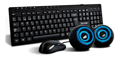 Kit Teclado Mouse Bocinas Multimedia Vorago 104 Kms-104 /vc