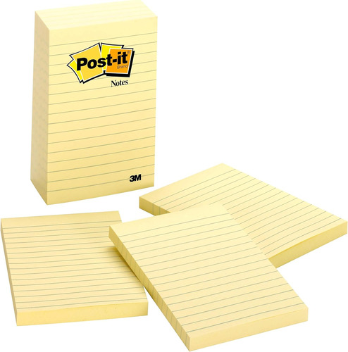 Notas Plegables Post-it De 4 X 6 Pulgadas, 5 Blocs, El Favor