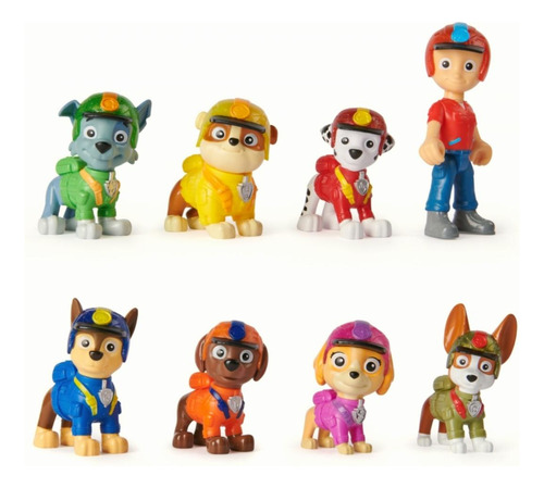 Paw Patrol Figuras Jungle Pups, Con 8 Figuras De Juguete