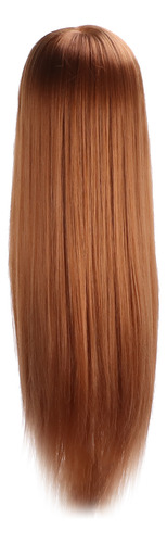 Cabeza De Maniquí De Peluquería, Cabello Castaño, Peinado Tr