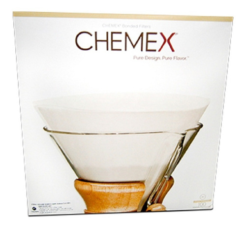 Filtro Circular Pré-dobrado  Chemex Com 100 Unidades