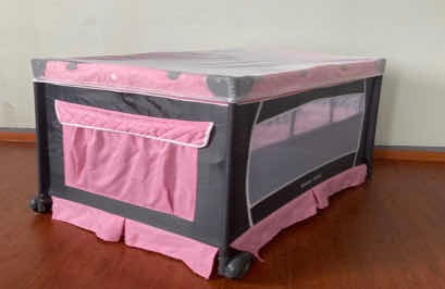 Imagen 2 de 3 de Cuna Corral De Bebe, 2 Niveles, Ruedas,malla, Plegable Nueva