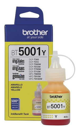 Tinta Brother Amarilla Bt5001y 48,8ml Botella - Saletech