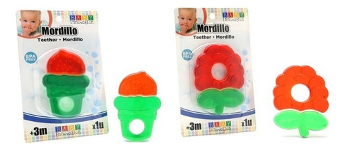 Baby Innovation Mordillo Bebe Rojo Verde 1 Unidad Color Verde/Rojo