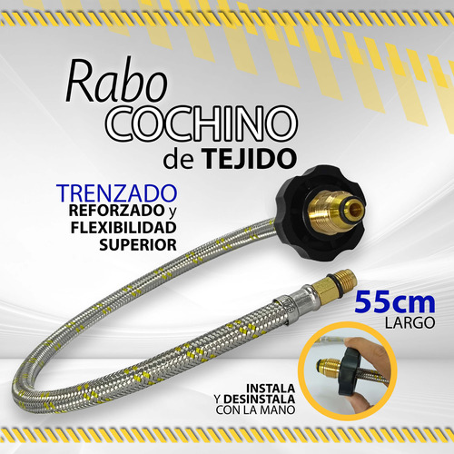 Rabocochino De Tejido 55cm Foset/ Conexiones De Gas / 08271