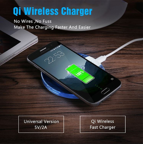Cargador Celular Inalambrico Qi Usb P/ Samsung iPhone LG Otr