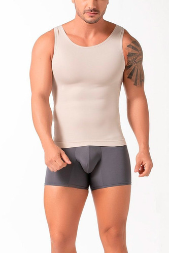 Camisa Faja Reductora Para Hombre Geordi Costuras Planas Gym