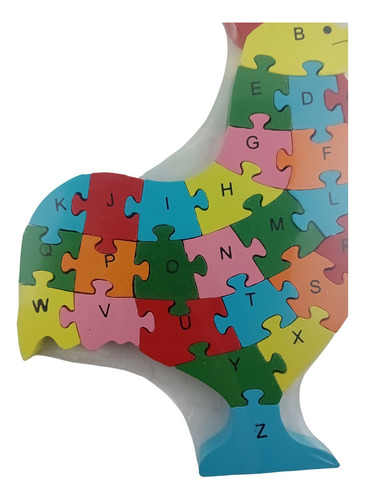 Juego De Puzzle Grande De Madera En Forma Animal