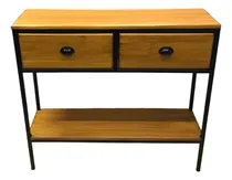 Comprar Mesa Auxiliar Lateral Madera Y Hierro Estilo Industrial