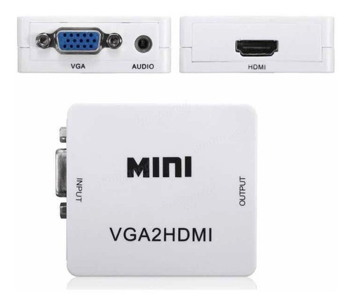 Conversor De Vga A Hdmi Con Audio Analógico A Digital Co3