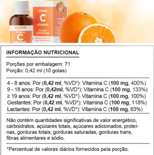 Kit Vitamina C + Ferro Bisglicinato 30ml Ydrosolv® Yosen