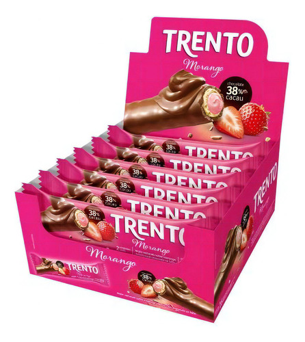 Chocolate Trento Morango 16x32g - Peccin