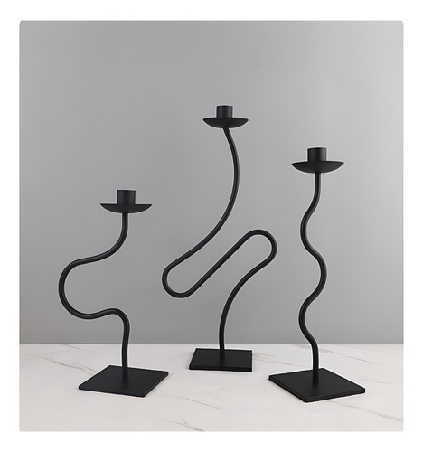 Adornos De Candelabro Geométricos Con Forma De Línea De Hier