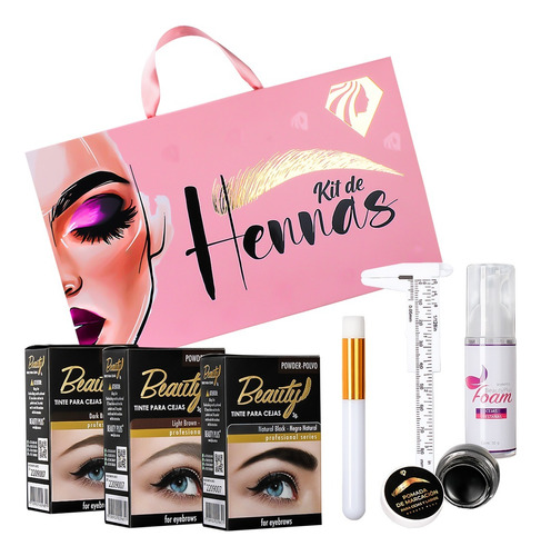 Henna Para Cejas Kit Semipermanente