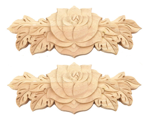 Muxsam Apliques Decorativos De Madera Con Rosas, Paquete De