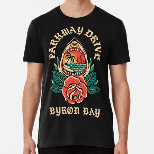 Remera Mercancía De Parkway Drive Byron Shark Algodon Premiu