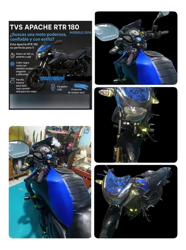 Tvs Apache Rtr 180 Modelo 2018 Negro Mate Motor De 180 C