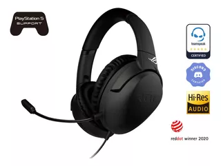 Fones de ouvido para jogos Asus Rog Strix Go Xbox Ps5 Cor do microfone para PC: preto, cor da luz, preto