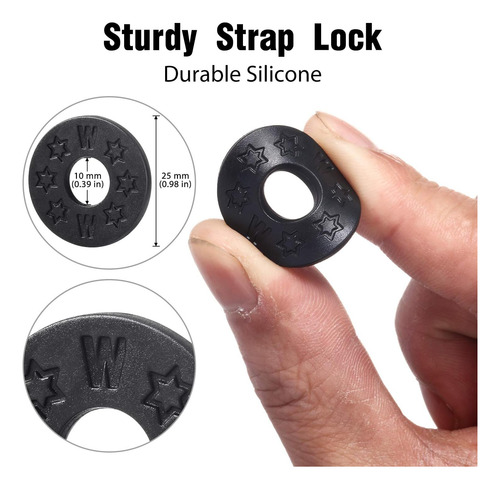 Correa De Guitarra Blulu De 12 Piezas, Candados De Silicona