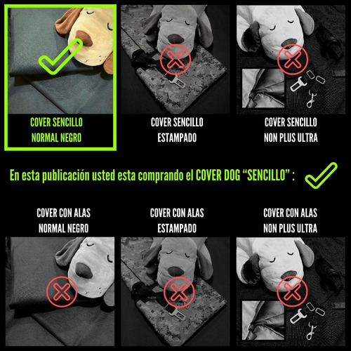 Forro Protector De Asientos Cama Para Perros Con Cinturón
