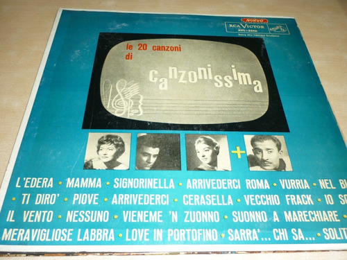 Le Venti Canzoni Di  Canzonissima  Vinilo Impecable