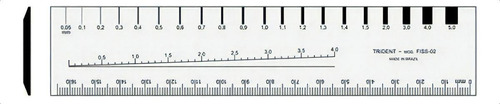 Fisurómetro de cristal acrílico 34 X 170 mm Fiss-02 - Trident