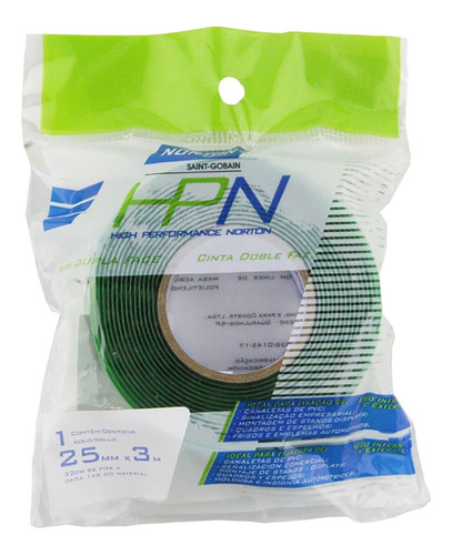 Fita Adesiva Dupla Face Multiuso Hpn 12 Mm X 3 M Norton