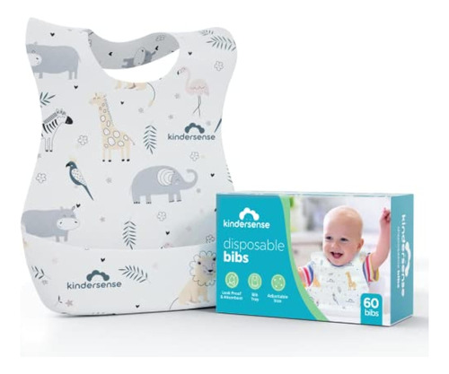 Kindersense® Baberos Desechables Para Alimentar Y Babear