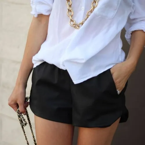 Short negro de vestir sale