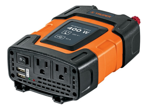 Inversor De Corriente Con Puerto Usb 400 W Truper 10449