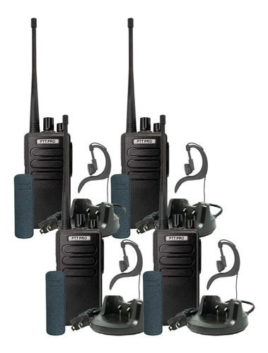 4 Radios Uhf Pro1000 16 Canales Compatible Kenwood Motorola