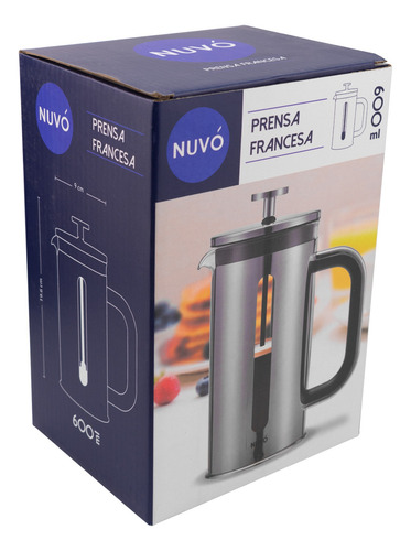 Prensa Francesa Acero Inoxidable Para Café O Té 600 Ml