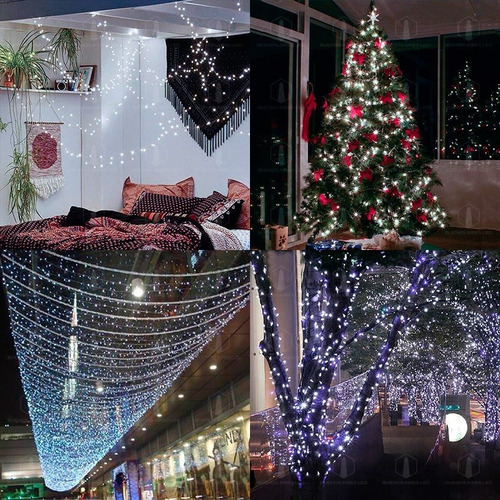 Imagen 4 de 10 de Alambre Luces Led 45 Metros Frio Exterior 220v Navidad