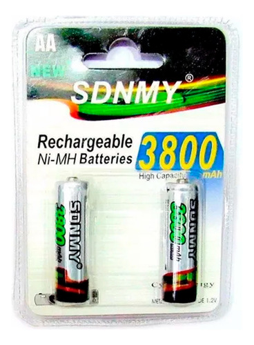 Pilas Baterias Recargables 3800 Mha Doble Aa