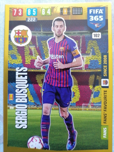 Carta Adrenalyn Fifa 365 2020 / Sergio Busquets