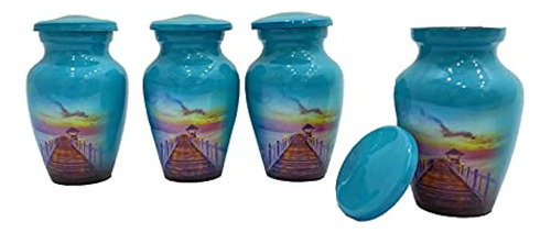 Urna Decorativa Hlc Urns Sunset Love Beach Blue Sky Urna De
