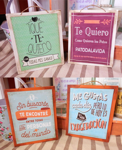 Cuadros Carteles Decorativos Con Frases 20x25cm