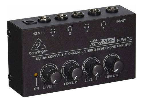 Behringer Ha400 Microamp Amplificador Para Audifonos Color N