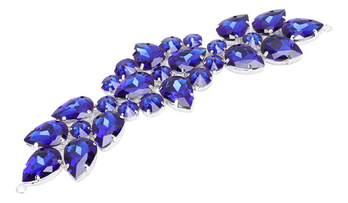 Exquisito Parche Con Diamantes De Imitación De Cristal Azul